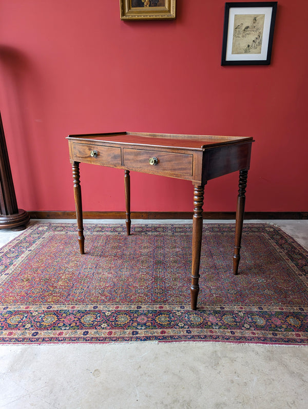 Antique 19th Century Mahogany Bobbin Writing Table / Desk