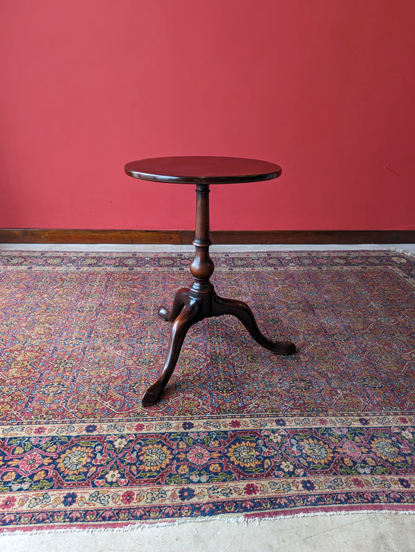 Antique Victorian Mahogany Circular Wine Table / Side Table