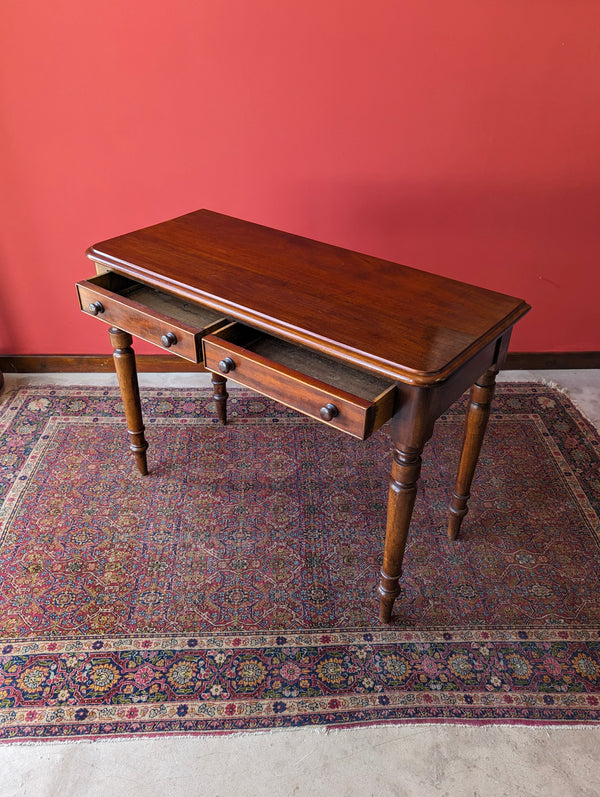 Antique Victorian Mahogany Hall Table / Writing Table / Desk