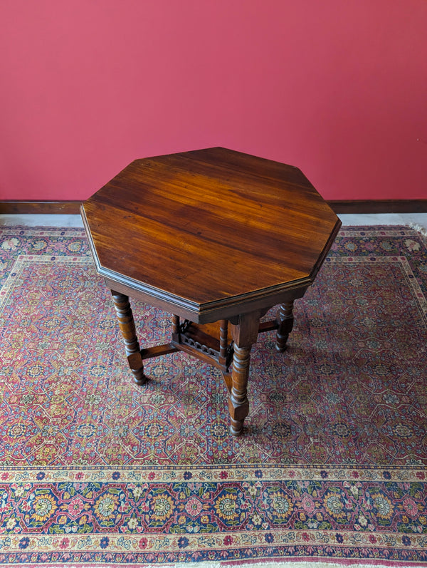 Antique Edwardian Mahogany Octagonal Occasional Table