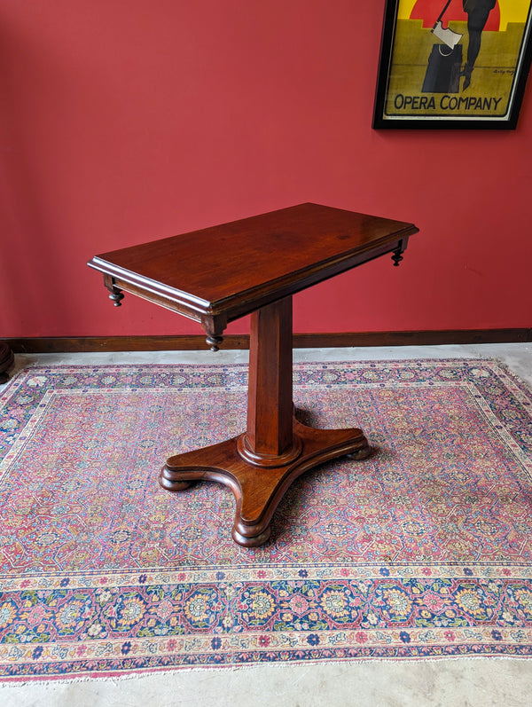 Antique Mid 19th Century Mahogany Pedestal Occasional Table