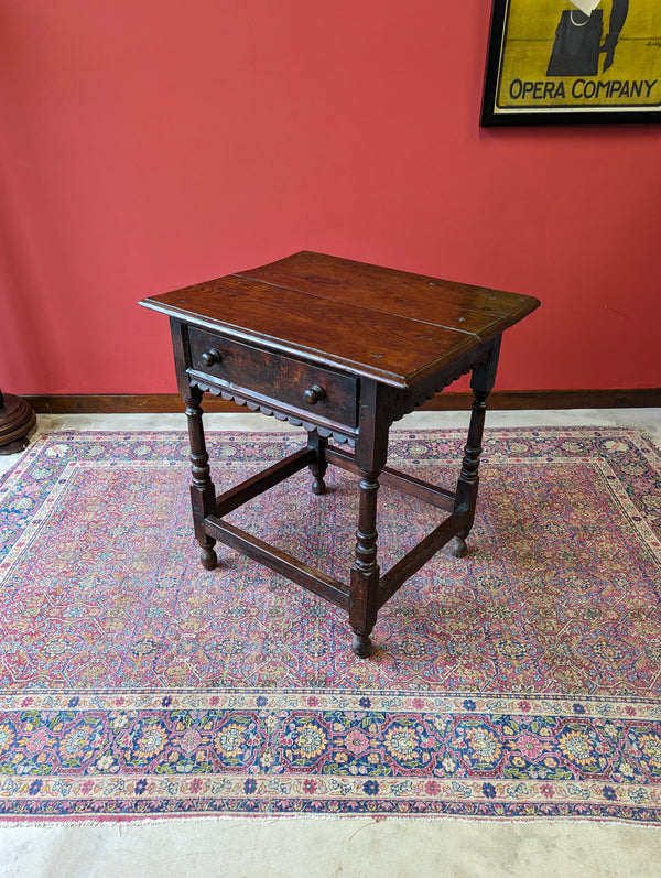 Antique 17th Century Oak Side Table