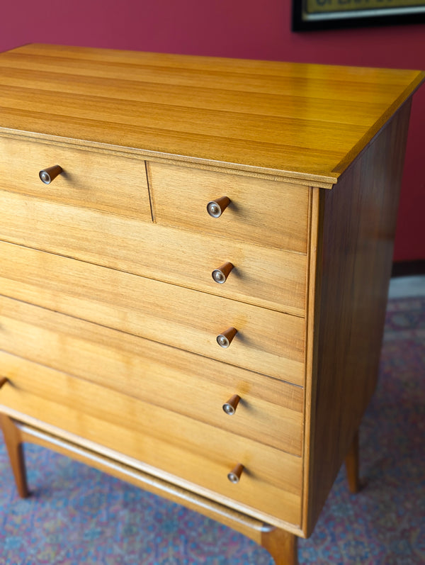 Mid Century Walnut Tallboy Chest of Drawers by Alfred Cox