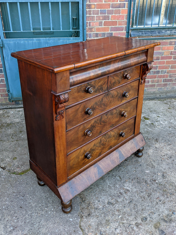 Large Victorian Antique Mahogany Scotch Chest of Drawers