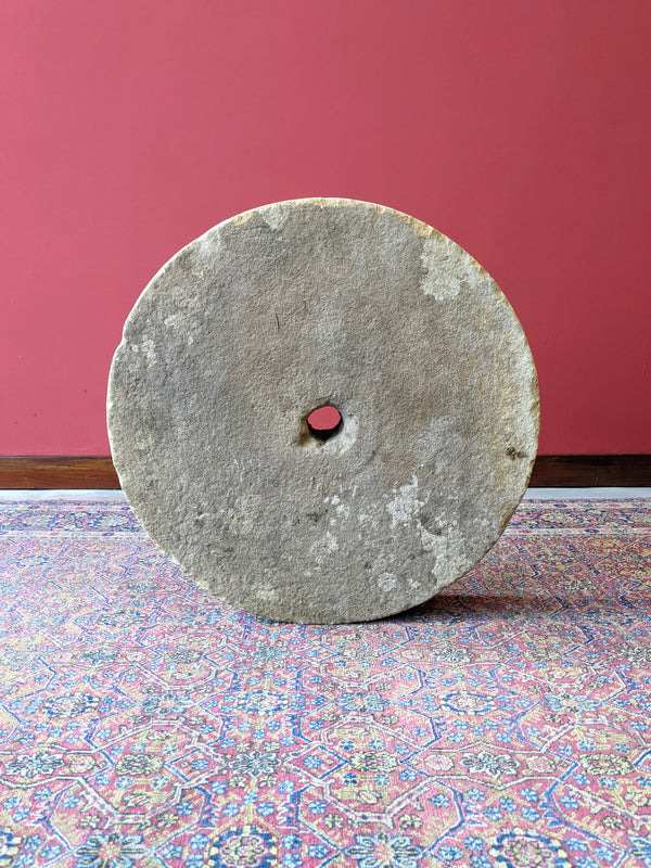 Large Antique Reclaimed Mill Stone Wheel