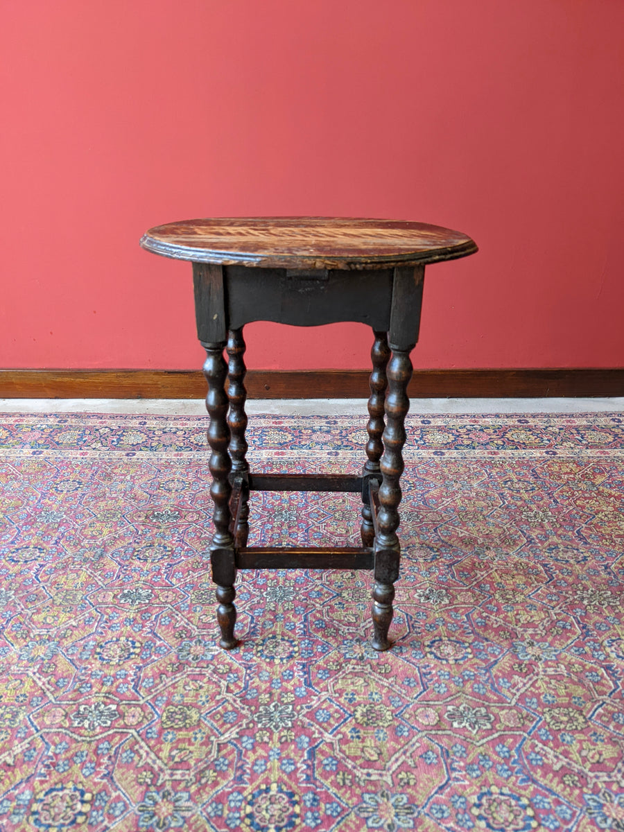 19th Century Antique Bobbin Leg Side Table – Founders Antiques