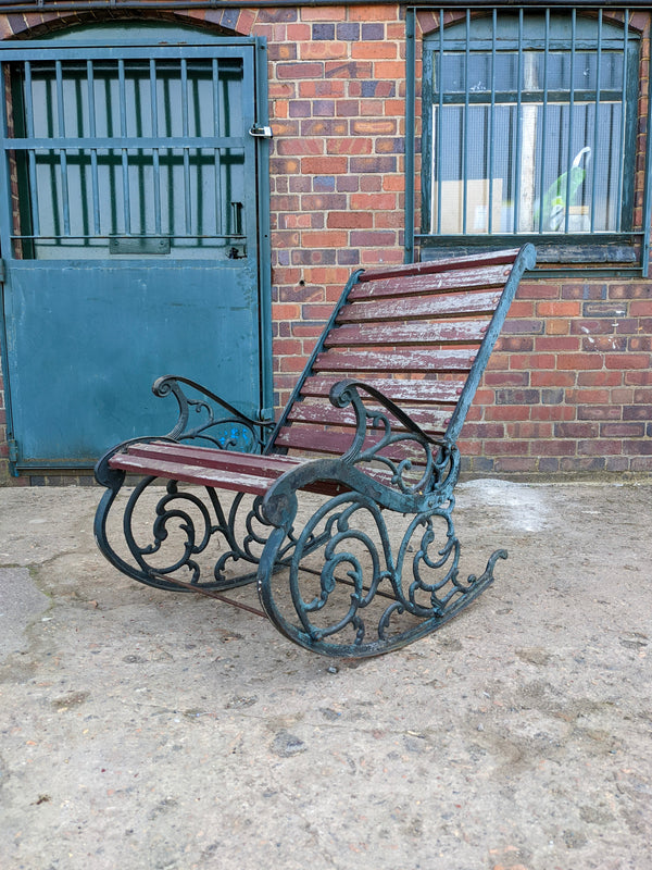 Vintage Rocking Cast Iron Garden Chair