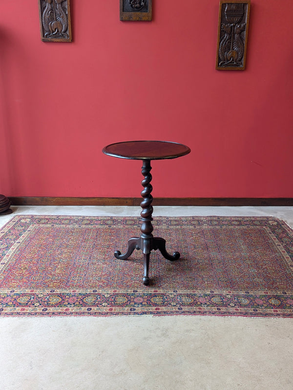 Antique Mid 19th Century Barley Twist Mahogany Wine Table