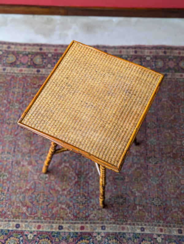 Antique Victorian Bamboo Occasional Table / Plant Stand