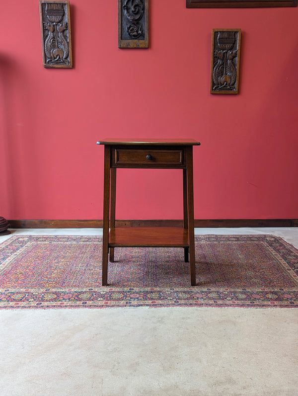 Antique Early 20th Century Oak Side Table / Bedside