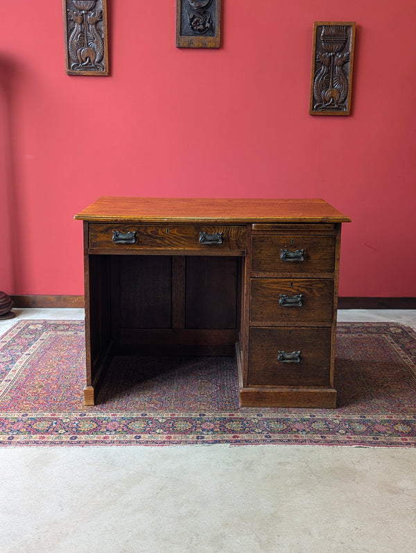 Antique Arts & Crafts Oak Writing Desk Circa 1910