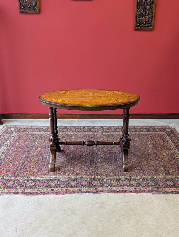 Antique 19th Century Oval Walnut Occasional Table / Coffee Table