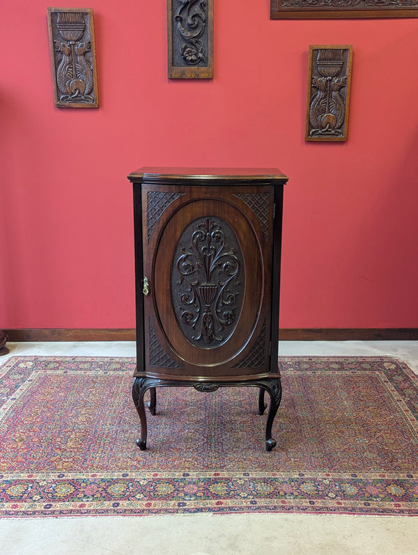 Antique Victorian Carved Mahogany Cupboard / Cabinet / Bedside