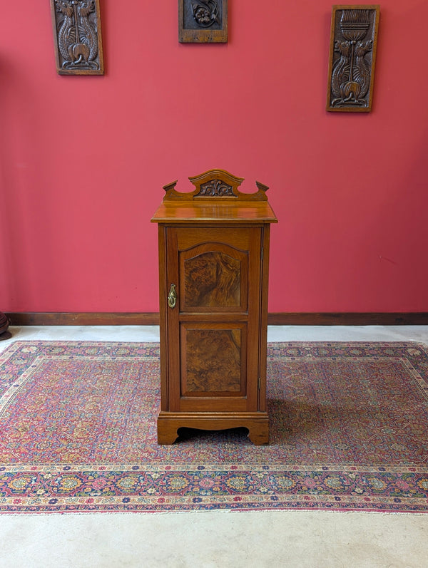 Antique Edwardian Walnut Pot Cupboard Bedside