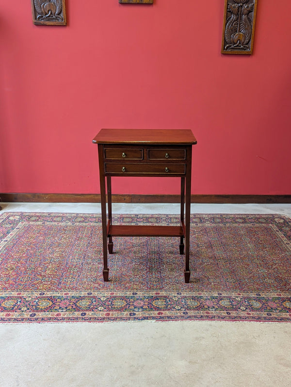 Antique Early 20th Century Side Table with Drawers / Bedside