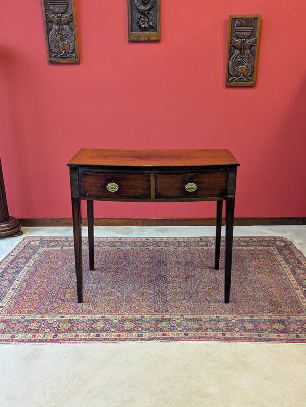 Antique Georgian Mahogany Bow Front Side Table Circa 1820