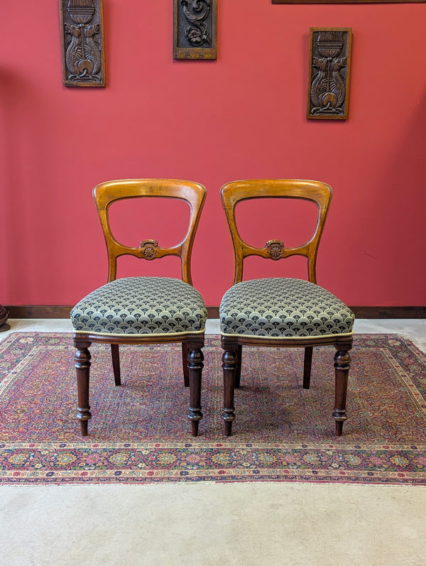 Pair of Antique Victorian Walnut Parlour Chairs