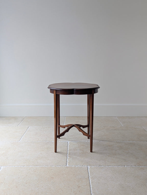 Antique Edwardian Mahogany Quatrefoil Occasional Table c.1905