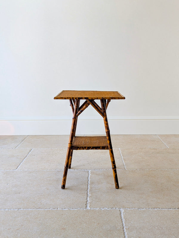 Antique Victorian Tiger Bamboo Occasional Table c.1890