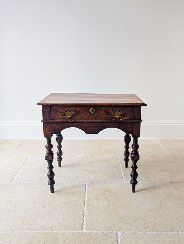 Antique Early 18th Century Oak Side Table c.1710