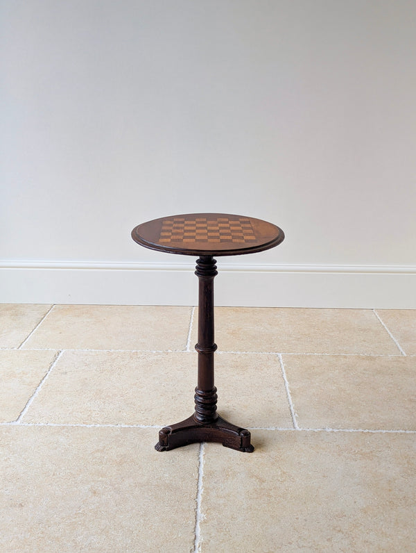 Antique Victorian Mahogany Games Table with Inlaid Chess Board c.1890