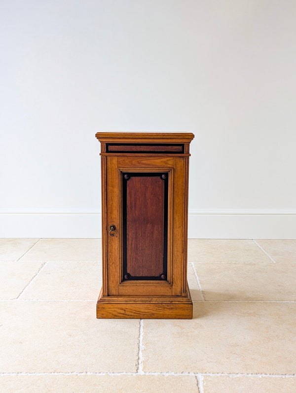 Antique Victorian Oak Bedside Cabinet c.1890