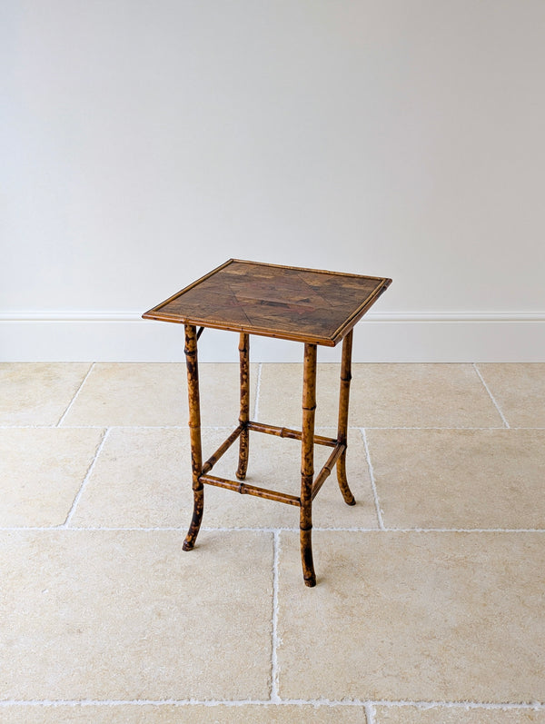 Antique Victorian Aesthetic Movement Inlaid Bamboo Occasional Table c.1880