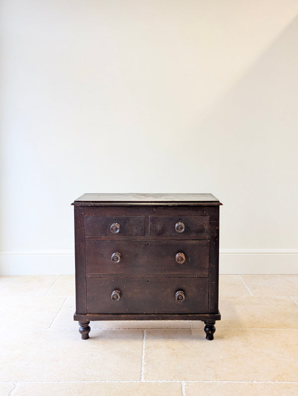 Antique Victorian Welsh Painted Pine Chest of Drawers c.1860