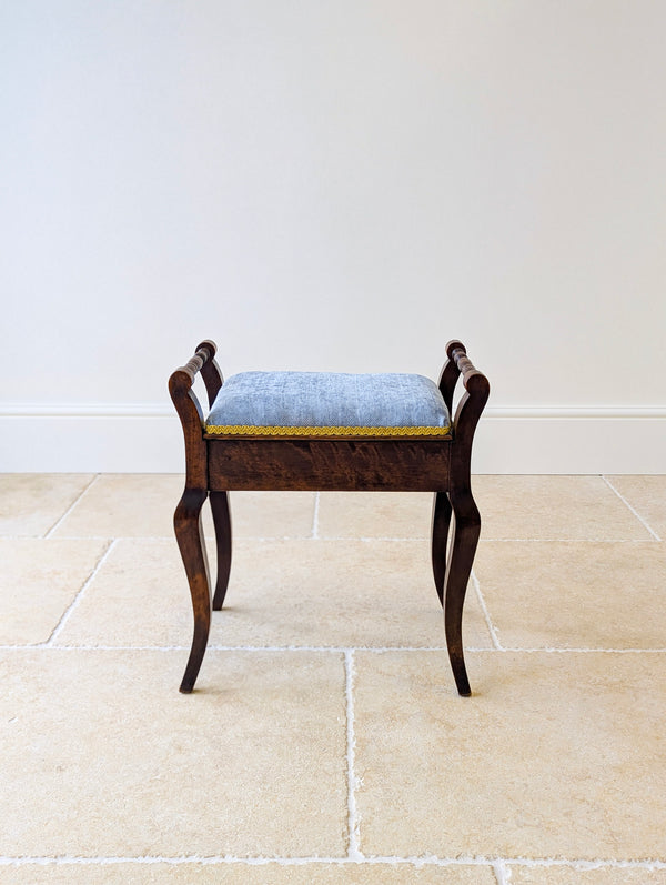 Antique Victorian Mahogany Piano Stool with Storage c.1890