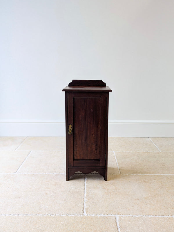 Antique Late Victorian Mahogany Bedside Cupboard c.1890