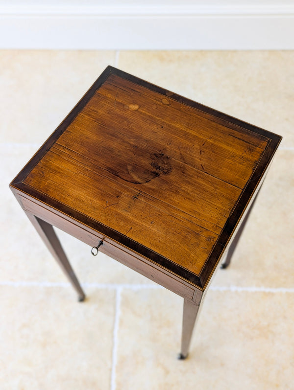 Antique Scottish Regency Satin Birch Table with Lateral Slide c.1810