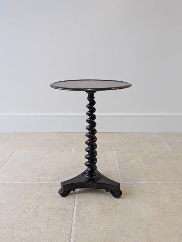 Antique Victorian Japanned Tripod Occasional Table c.1880