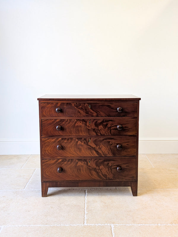 Antique Victorian Mahogany Small Chest of Drawers c.1870