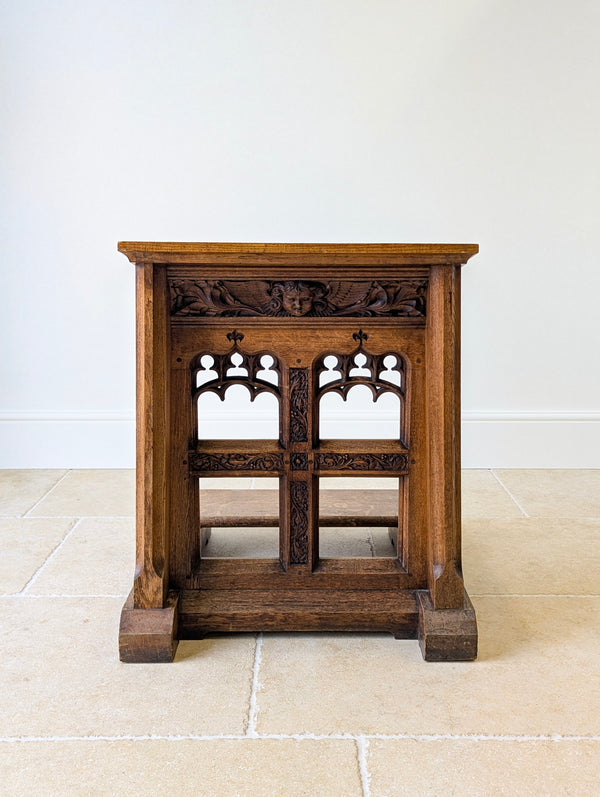 Antique Victorian Gothic Revival Oak Prie-Dieu c.1890