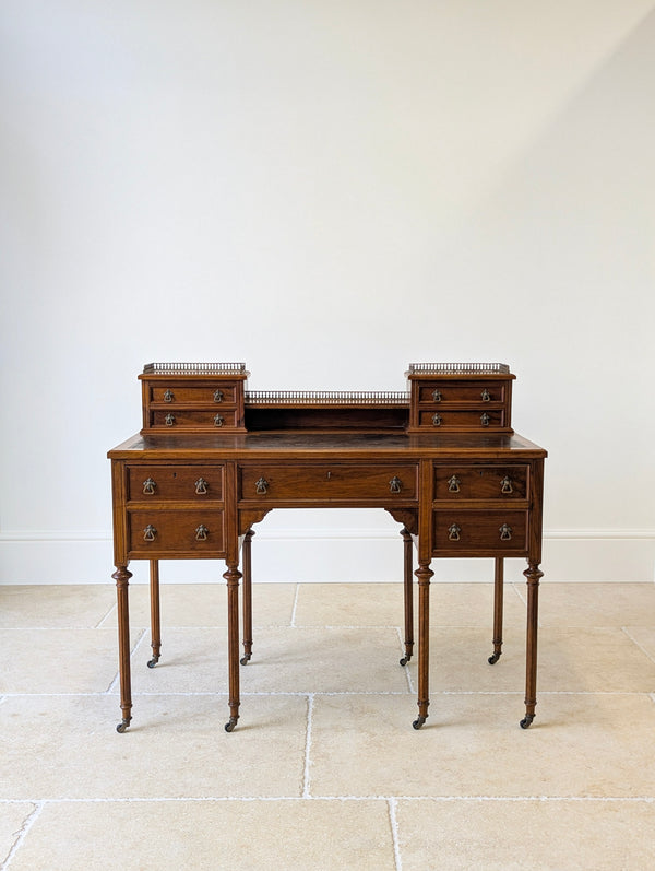 Antique Victorian Walnut Writing Desk c.1880
