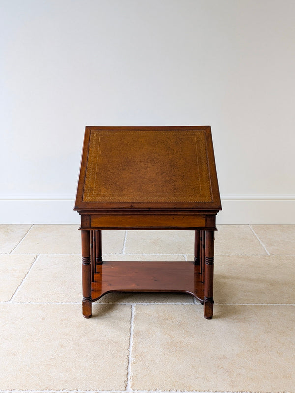 Antique Victorian Mahogany Library Chairside Reading Table c.1890