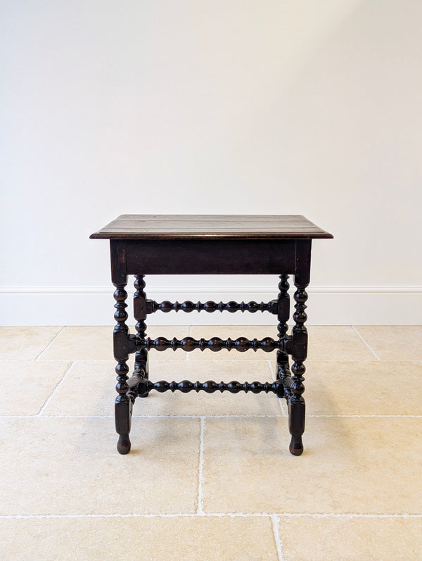 Antique English Oak Side Table c.1710