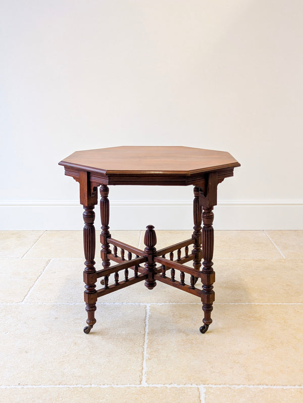 Antique Victorian Mahogany Octagonal Centre Table c.1890