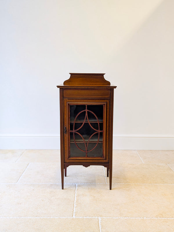 Antique Edwardian Inlaid Mahogany Glazed Display Cabinet c.1910
