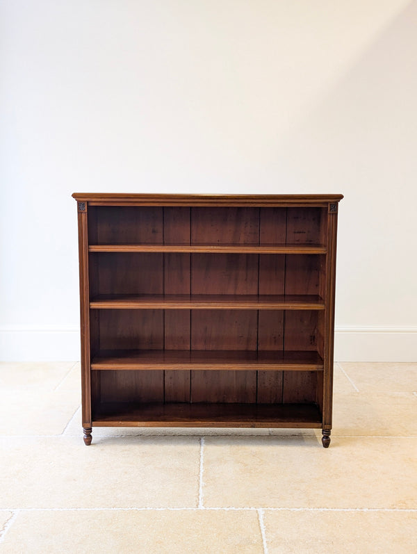 Antique Late Victorian Mahogany Open Bookcase c.1890