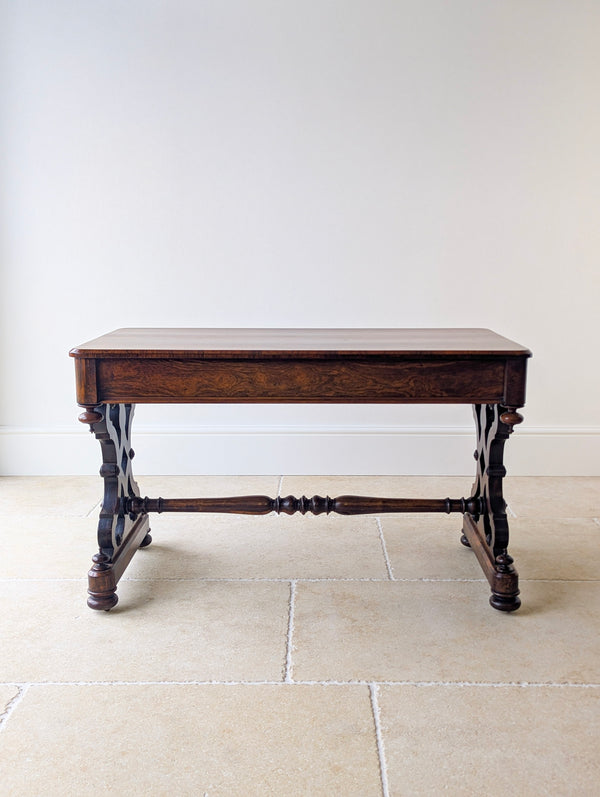 Antique Victorian Rosewood Library Table c.1870