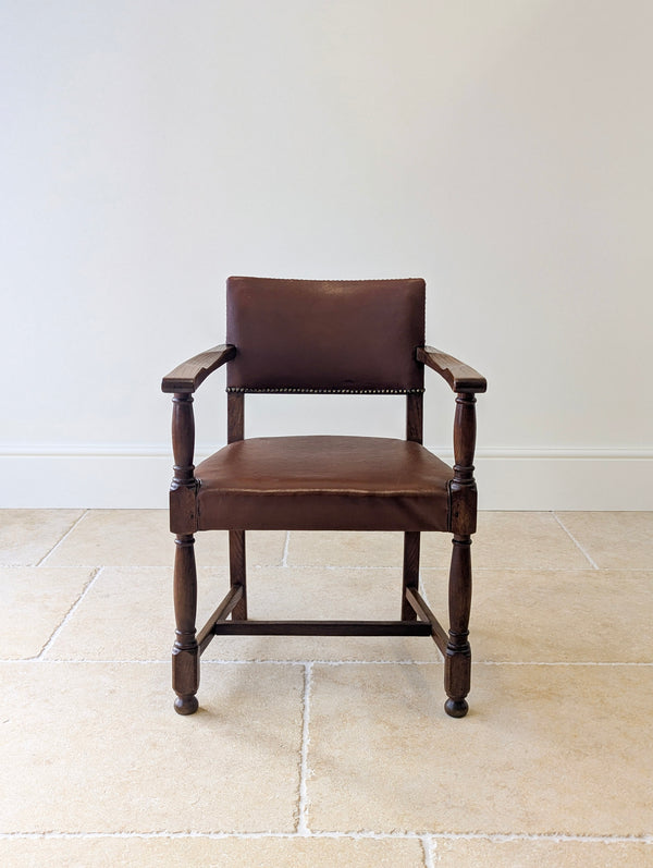 Antique Early 20th Century Oak Desk Chair c.1920