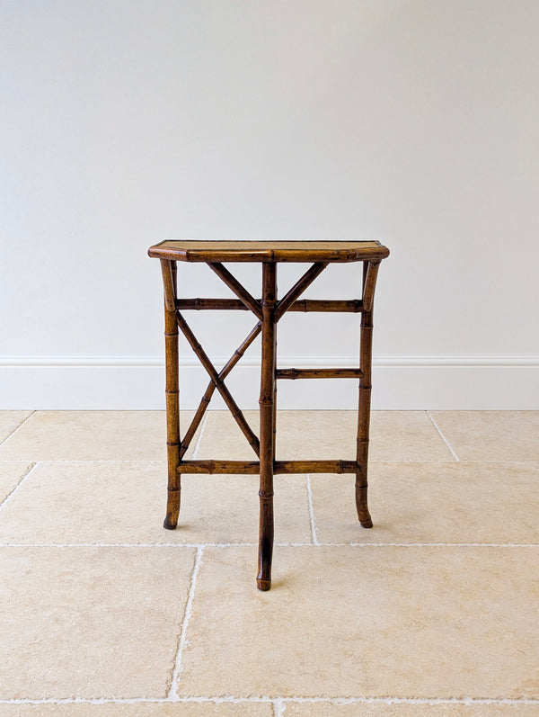 Antique Victorian Bamboo Side Table c.1890