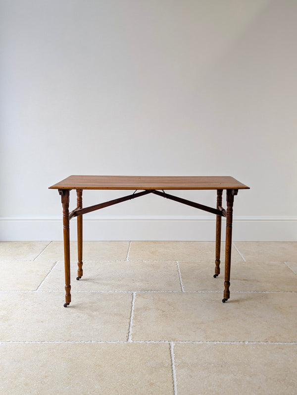 Antique Edwardian Oak Folding Table c.1905