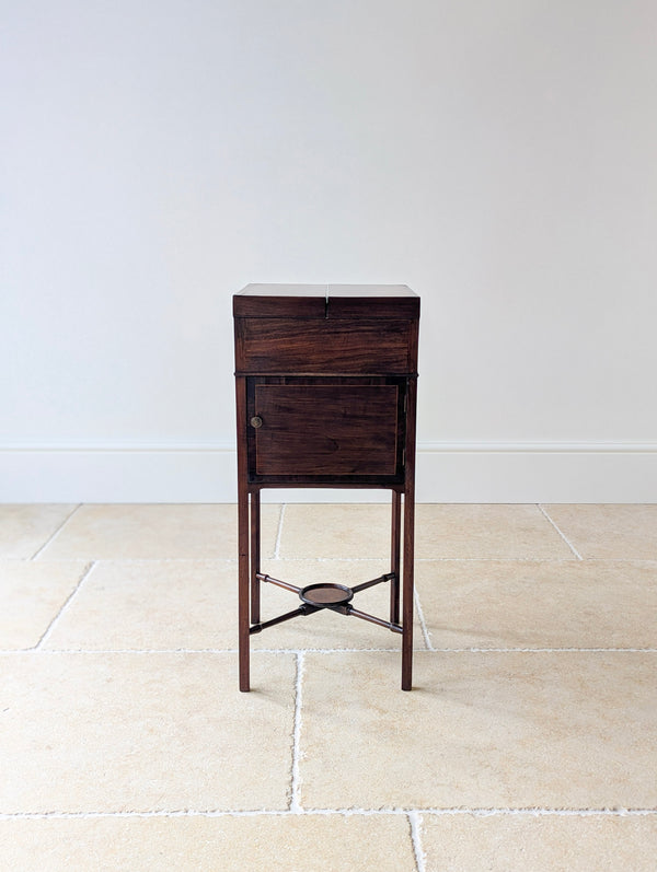 Antique Georgian Mahogany Gentleman’s Bedside Washstand c.1800