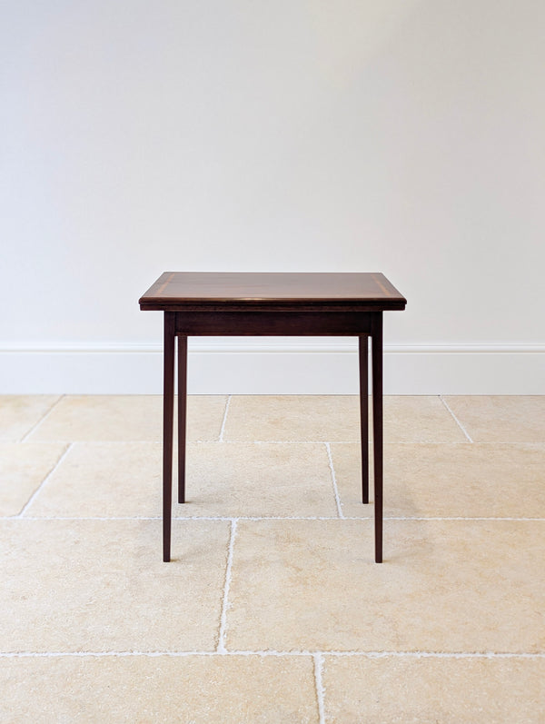 Antique Edwardian Mahogany Fold-Over Card Table c.1910