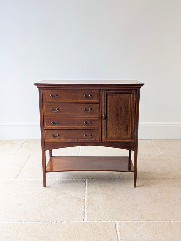 Antique Edwardian Mahogany Music Cabinet c.1910