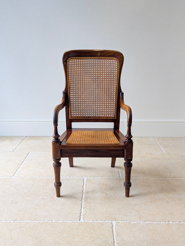 Antique Victorian Mahogany Caned Occasional Armchair c.1890