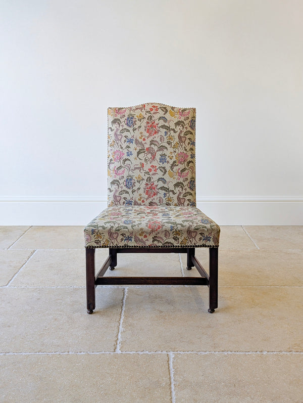 Antique Mid 19th Century Floral Mahogany Side Chair c.1850