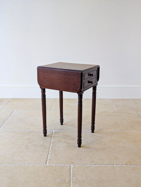 Antique Early Victorian Mahogany Pembroke Work Table c.1850